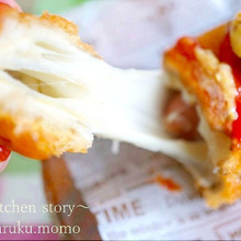 ザクザク生地で食べる❤チーズドッグを作ってみました♪