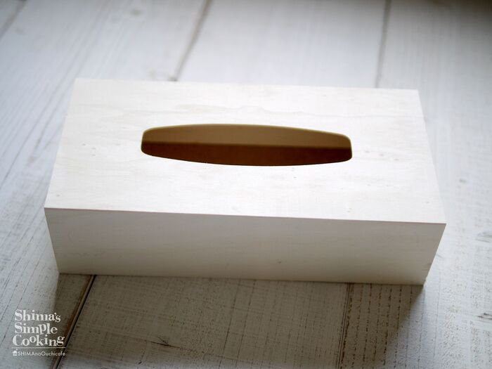 木製のティッシュボックス