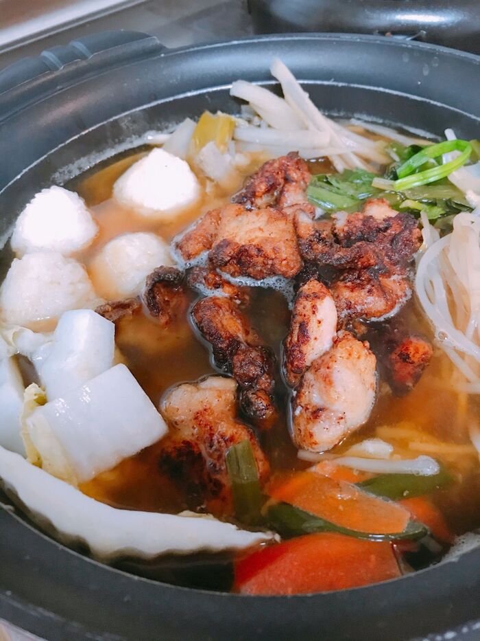 鍋グランプリ入賞の一杯をお家で★唐揚げ塩麹鍋