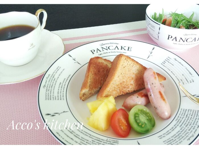 DAISOの食器で🌸春色な〜んちゃってカフェ風ブランチ🌸