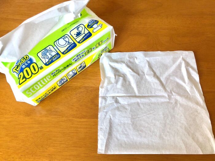 キッチンペーパーで☆