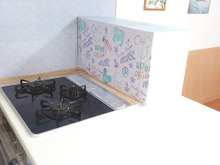 キッチンの汚れ防止◆セリアの汚れ防止シートで油飛び予防