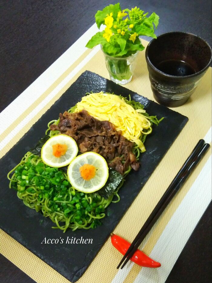 DAISOのプレートで『山口名物 瓦そば』をコーデ♡
