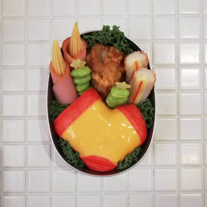 ⑤お弁当箱に詰めます。