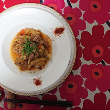 🍴🍴🍴🍴🍴 運命共同体 ユリ根、菊芋、牛肉のおろし煮 🍴🍴🍴🍴🍴