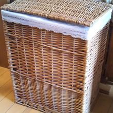 蓋付き収納かごをゴミ箱として使っています!※半透明45リットル袋をセット