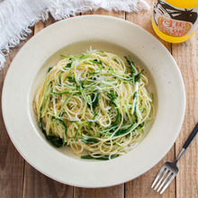 ゆず香る!しらすと水菜のパスタ。馬路ずしの素で簡単おいしい♪