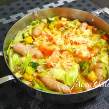 簡単!時短!サイコロ野菜トマトスープ鍋🍅