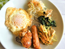 揚げ物のついでに卵揚げが美味しい♡