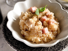 炊飯器におまかせ!ベーコンとカマンベールの洋風玄米リゾット