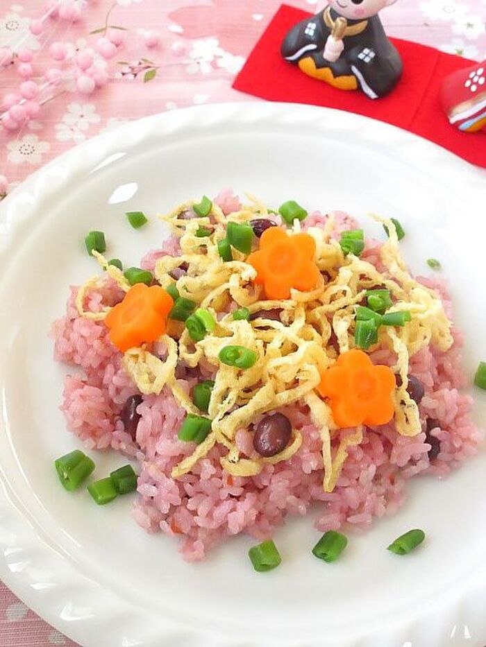 ~梅香る~ もち麦と黒豆の玄米ちらし寿司