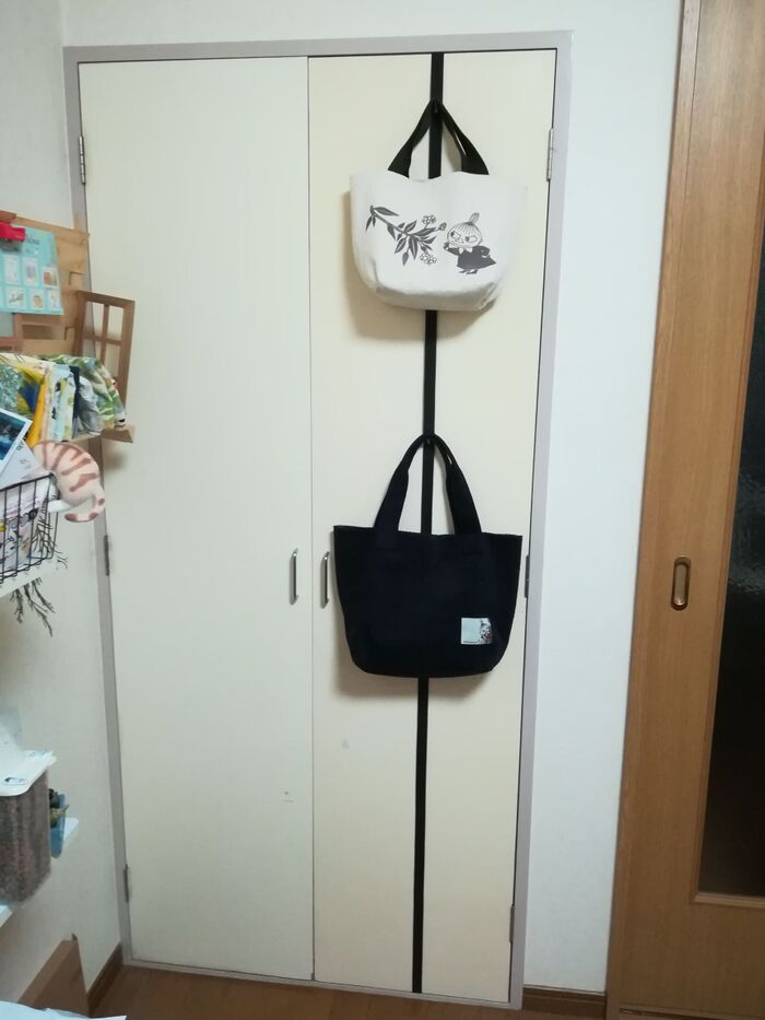 原状回復OK!ベルトドアフックを100均で*あきらめない収納