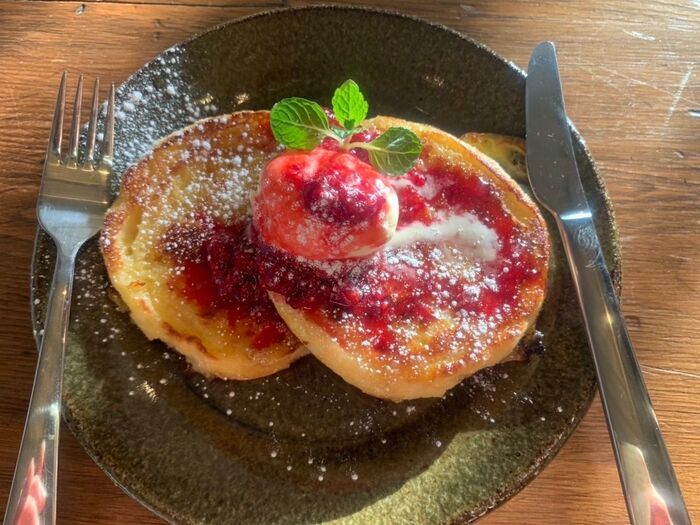 イングリッシュマフィンでフレンチトースト