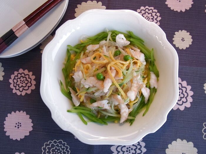 残りもの・定番調味料でチャチャと!中華春雨サラダ