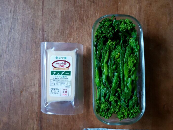 <菜の花を茹でる>