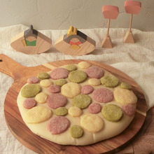 ポリ袋★ひなまつりのメロンパンピザ