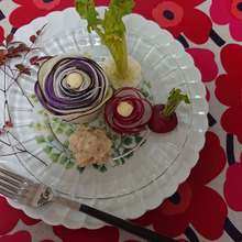 ✤✤✤✤✤ RadisなサラダFleurをいぶりがっこのタルタルで頂く ✤✤✤✤✤