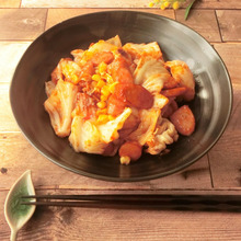 ウィンナーキャベツのケチャップマヨソテー