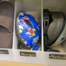 寸法ピッタリ!ヘルメットの収納+α