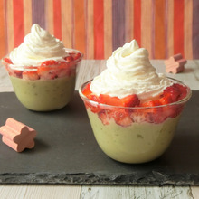 電子レンジ★抹茶ミルクプリンパフェ