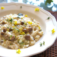 しめじズッキーニのタイム香る玄米リゾット