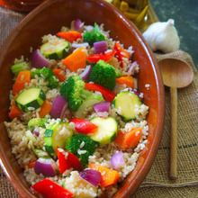 スーパーフードNYデリ春野菜具だくさんサラダ&玄米の早業美味しい炊き方