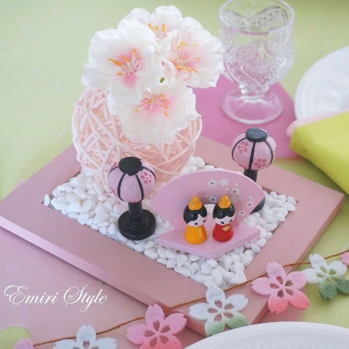 100均『和』の食卓をオシャレに作る「2つ」のコツ。雛祭りハンドメイド作品でテーブルコーデ。