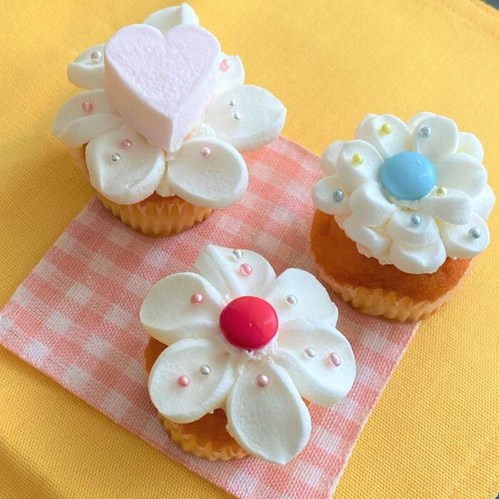 春爛漫♪マシュマロdeフラワーカップケーキ【お祝い】