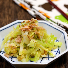 レンチンで完成!無限キャベツ・ツナ入り、中華味。