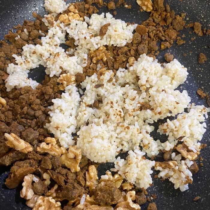 ご飯を混ぜる