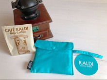 カルディ♡オリジナルエコバッグのブルーが素敵♡