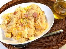 【家事ヤロウ】でやっていた炊飯器でパラパラチャーハンを試してみた!