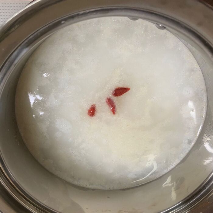 鍋で 煮る