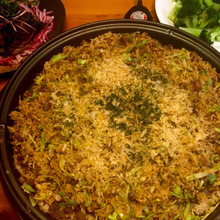 ぼっかけで本格的♪玄米そばめし