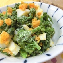 ミモザサラダ風♪ 菜の花とゆでたまごのからしマヨ和え
