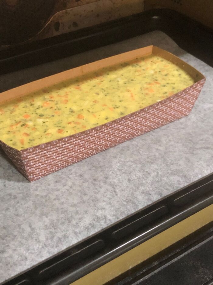 ケークサレを焼き上げる