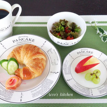 DAISOの食器で🌸春色な〜んちゃってカフェ風ブランチ🌸 クロワッサンブランチ