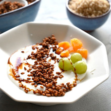 香ばし玄米の黒蜜きなこ絡め♡材料3つDE超簡単【おやつ・朝食】