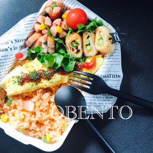 出勤前に超特急置き弁💨レンジとラップで簡単オムライス