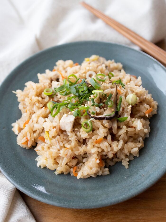 『もっちり。中華おこわ』煮豚活用。炊飯器で手軽!子供も喜ぶ!
