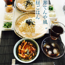 春休みおうちご飯🏠業務スーパー商材で「天丼てんや風」ランチセット