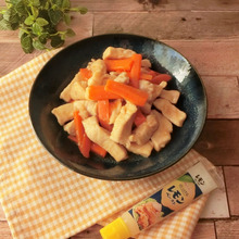 電子レンジ★鶏肉と人参のレモン醤油あえ