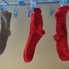 このひと手間で、ソックスが早く乾く☆