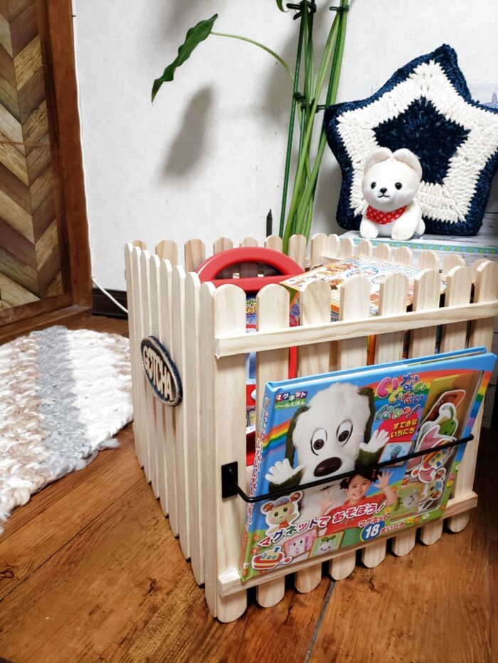 100均材料1000円以下で作れた!ナチュラルかわいいオモチャ収納ラック