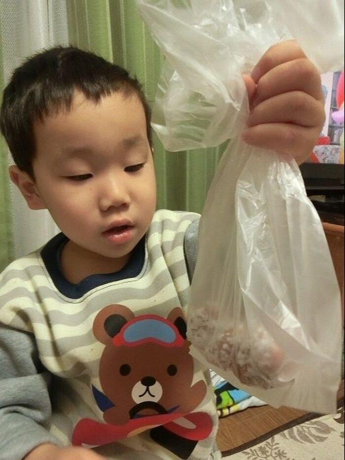 粉をまんべんなくつける