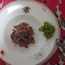 世界初の非結球性芽キャベツ プチベールpurpleのバターソテー&Johsonville