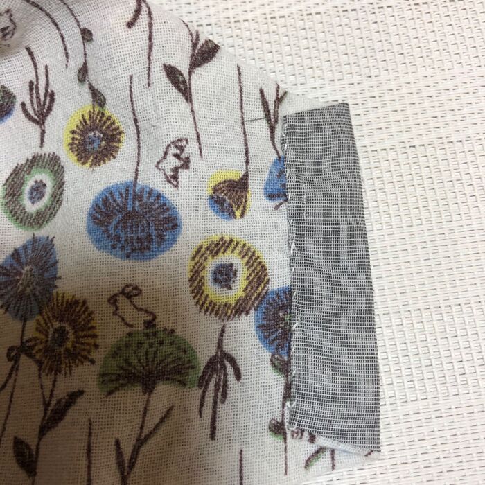 ゴム通箇所のまつり縫い