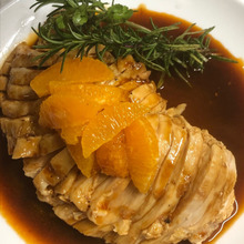 簡単。柔らか鶏胸肉のオレンジソース