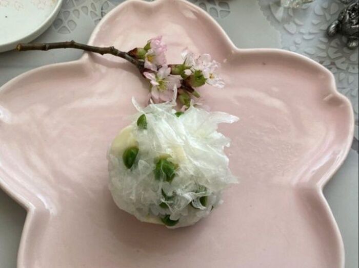 ②の材料・グリンピース