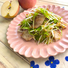 娘ちゃんの太鼓判つき♥便秘解消効果‼豚ロースのすりおろしりんごマリネ